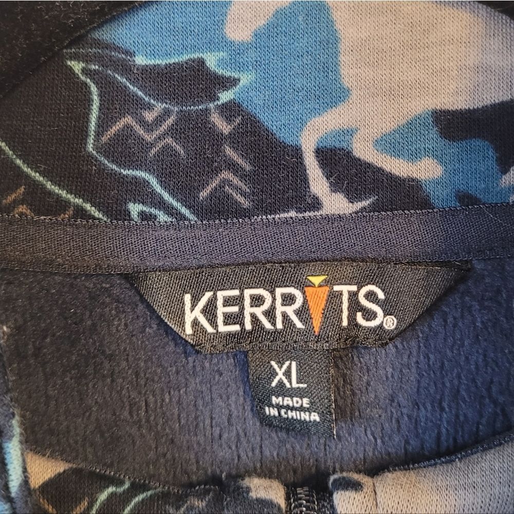 Kerrits Youth Navy Blue Horse Print Quarter Zip Pullover Size XL - Picture 3 of 6